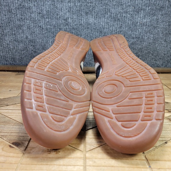 Sauconyβ 586i Men's 11 White Black Gum Leather Casual Sneakers Shoes S70982-21 - Picture 7 of 11